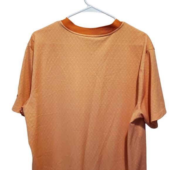 Nike Dri-Fit Mens Size L Orange Standard Fit Short Sleeve Golf Polo Shirt - Picture 6 of 8